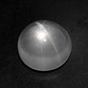 Quartz Œil de Chat Blanc naturelle Coupe roude, 9.41 ct, Transparent