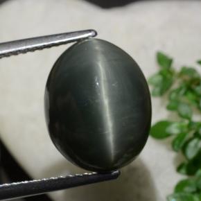 Quartz Œil de Chat Vert naturelle Coupe ovale, 10.28 ct, Opaque