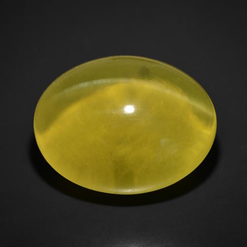 169.73ct Naturel Jaune moyen Oeil de Chat Quartz, ovale, Transparent