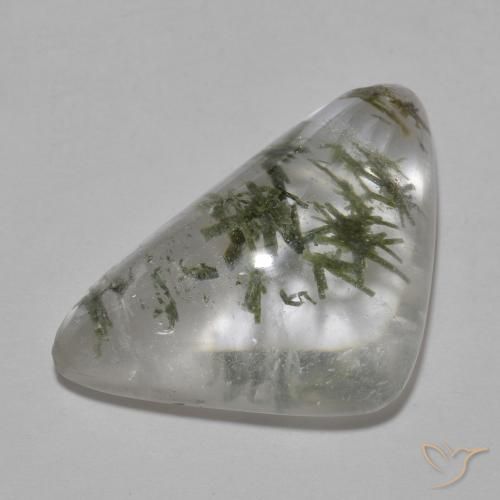 19.12ct Naturel Multicolore Quartz avec hédenbergite, Trillion, Transparent
