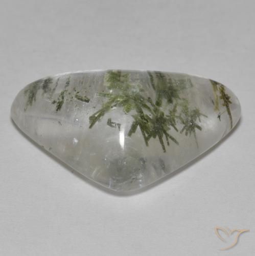 Quartz avec hédenbergite Multicolore naturelle Trillion, 19.12 ct, Transparent