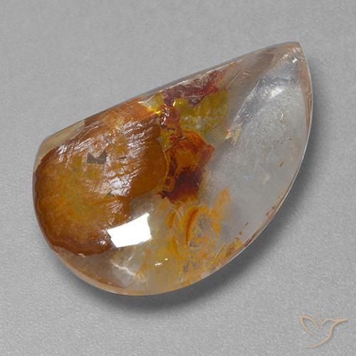 16.81ct Naturel Multicolore Quartz avec marcassite, Fantaisie, Transparent