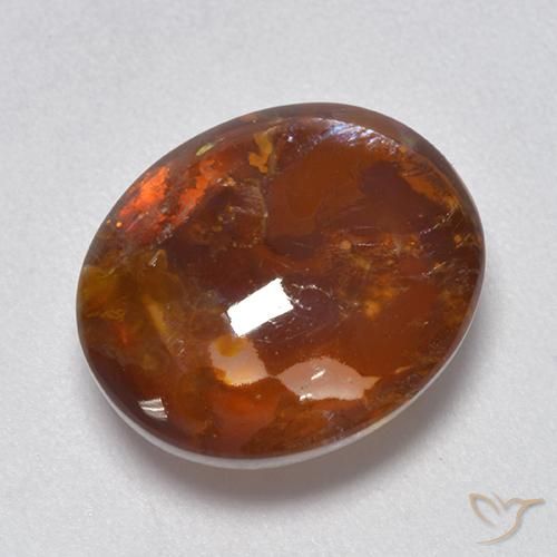 Quartz avec marcassite Multicolore naturelle ovale, 7.19 ct, Transparent