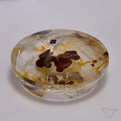 Quartz avec marcassite Multicolore naturelle Tour, 42.66 ct, Transparent