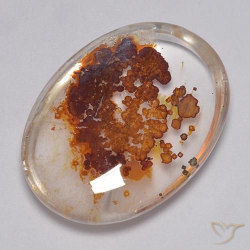 Quartz avec marcassite Multicolore naturelle ovale, 35.09 ct, Transparent