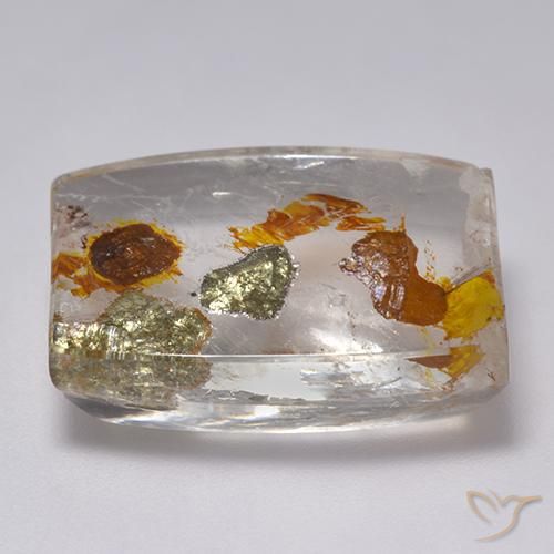 Quartz avec marcassite Multicolore naturelle Fantaisie, 23.76 ct, Transparent