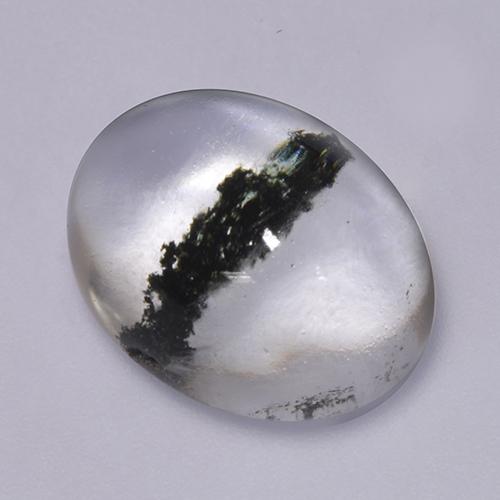 Quartz avec marcassite Multicolore naturelle Coupe ovale, 11.59 ct, Transparent