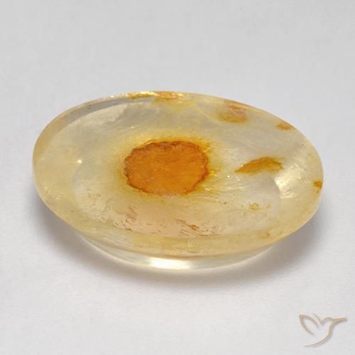 Quartz avec marcassite Multicolore naturelle ovale, 7.97 ct, Transparent
