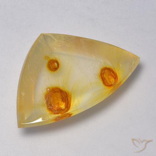 18.15ct Naturel Multicolore Quartz avec marcassite, Trillion, Transparent