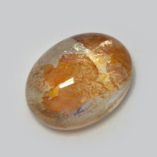 Quartz avec marcassite Multicolore naturelle Coupe ovale, 8.33 ct, Transparent
