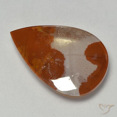 Quartz avec marcassite Multicolore naturelle En forme de poire, 14.40 ct, Transparent