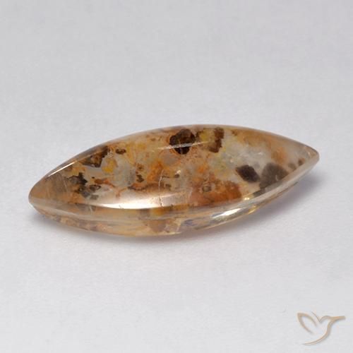 Quartz avec marcassite Multicolore naturelle Marquise, 4.54 ct, Transparent