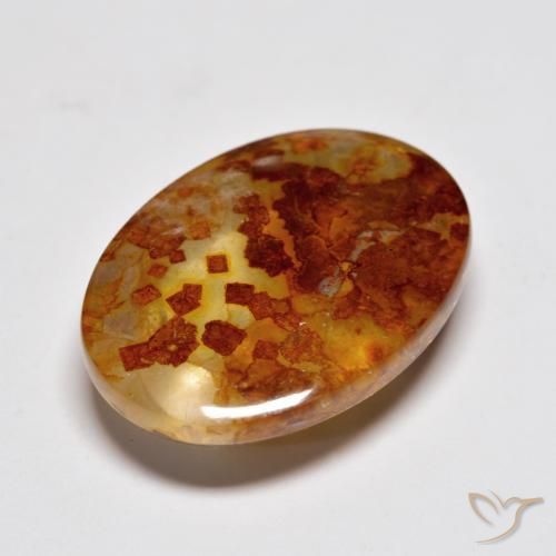 11.98ct Naturel Multicolore Quartz avec marcassite, ovale, Transparent