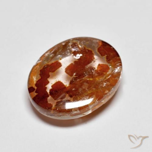 Quartz avec marcassite Multicolore naturelle ovale, 5.24 ct, Transparent
