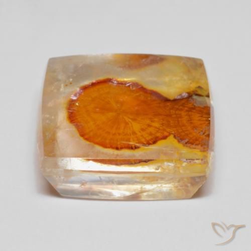 Quartz avec marcassite Multicolore naturelle Carré, 11.15 ct, Transparent