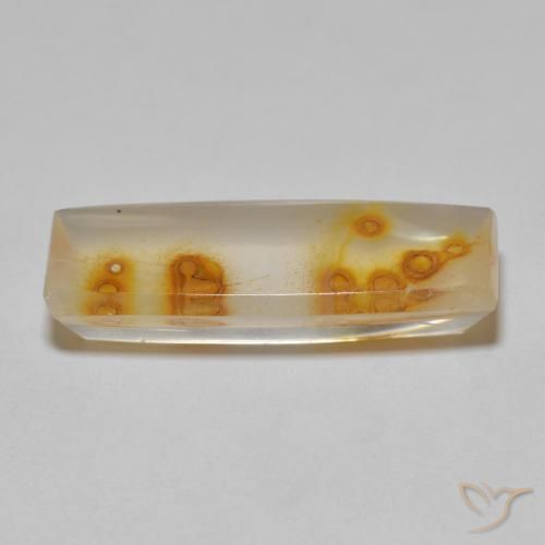 Quartz avec marcassite Multicolore naturelle Baquette, 7.80 ct, Transparent