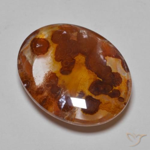 19.21ct Naturel Multicolore Quartz avec marcassite, ovale, Transparent