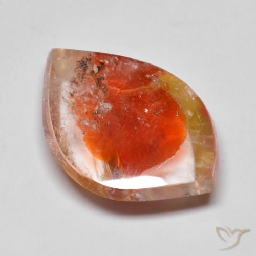 14.85ct Naturel Multicolore Quartz avec marcassite, Fantaisie, Transparent