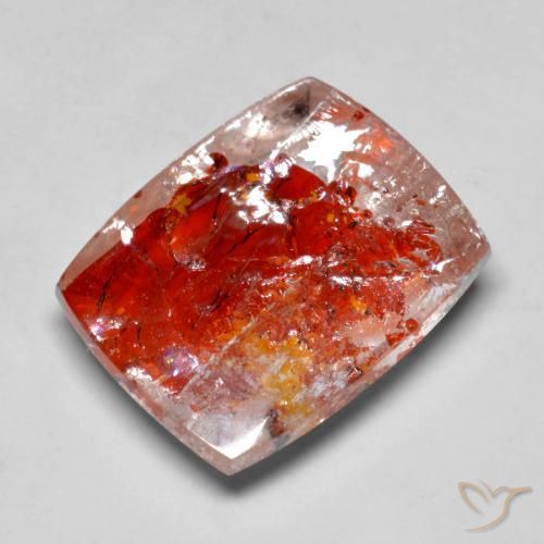 Quartz avec marcassite Multicolore naturelle Coussin, 13.12 ct, Translucide