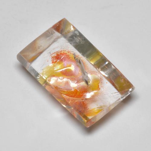 Quartz avec marcassite Multicolore naturelle Baquette, 12.19 ct, Transparent