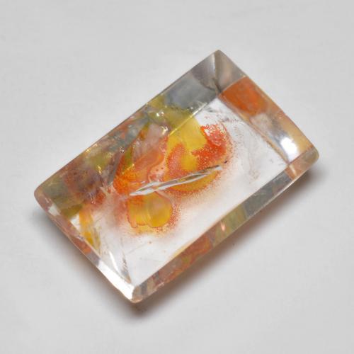 Quartz avec marcassite Multicolore naturelle Baquette, 12.19 ct, Transparent