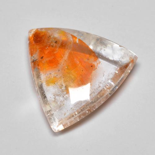 Quartz avec marcassite Multicolore naturelle Trillion, 4.96 ct, Transparent