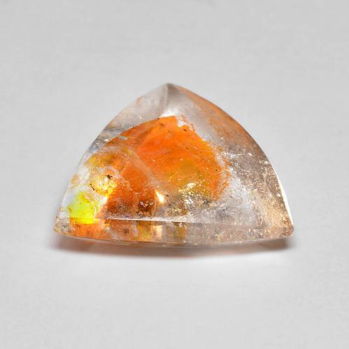Quartz avec marcassite Multicolore naturelle Trillion, 4.96 ct, Transparent