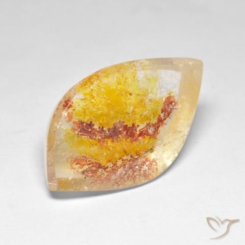 Quartz avec marcassite Multicolore naturelle Fantaisie, 14.09 ct, Transparent