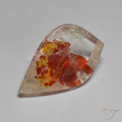 Quartz avec marcassite Multicolore naturelle Fantaisie, 15.45 ct, Transparent