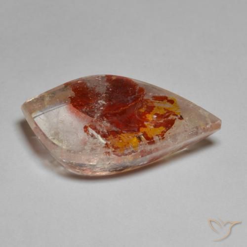 Quartz avec marcassite Multicolore naturelle Fantaisie, 15.45 ct, Transparent
