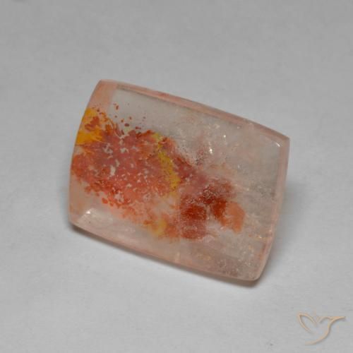 Quartz avec marcassite Multicolore naturelle Baquette, 9.82 ct, Transparent