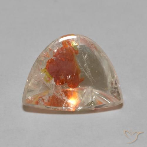 5.59ct Naturel Multicolore Quartz avec marcassite, Fantaisie, Transparent