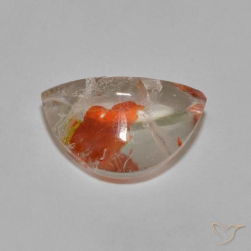 Quartz avec marcassite Multicolore naturelle Fantaisie, 5.59 ct, Transparent