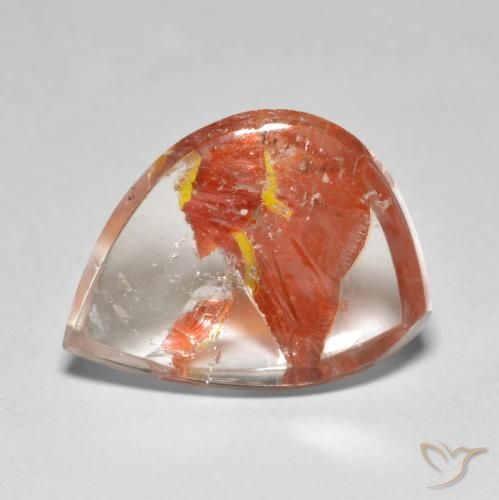 8.89ct Naturel Multicolore Quartz avec marcassite, Fantaisie, Transparent