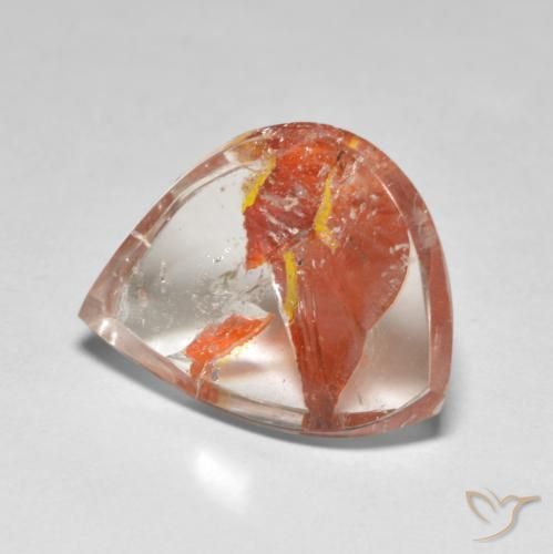 Quartz avec marcassite Multicolore naturelle Fantaisie, 8.89 ct, Transparent