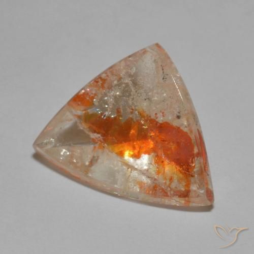 7.67ct Naturel Multicolore Quartz avec marcassite, Trillion, Transparent