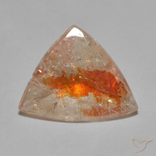 Quartz avec marcassite Multicolore naturelle Trillion, 7.67 ct, Transparent
