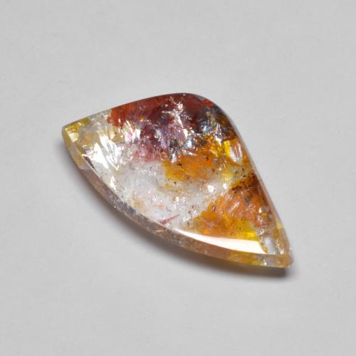Quartz avec marcassite Multicolore naturelle Forme fantaisie, 7.70 ct, Transparent