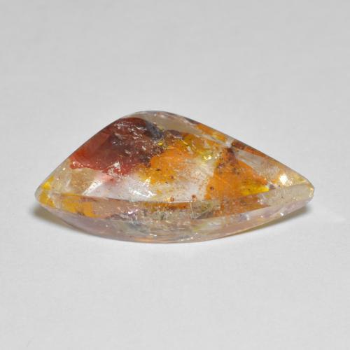 Quartz avec marcassite Multicolore naturelle Forme fantaisie, 7.70 ct, Transparent