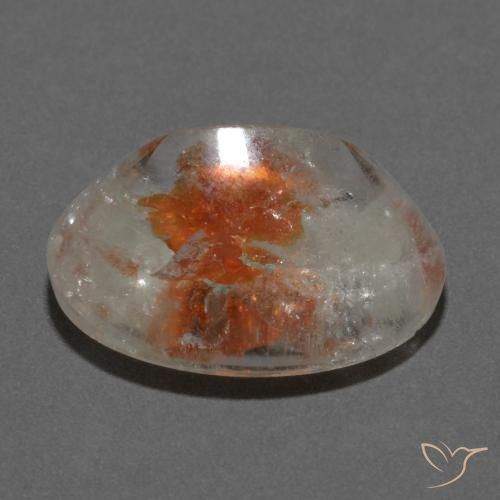Quartz avec marcassite Multicolore naturelle ovale, 19.66 ct, Transparent