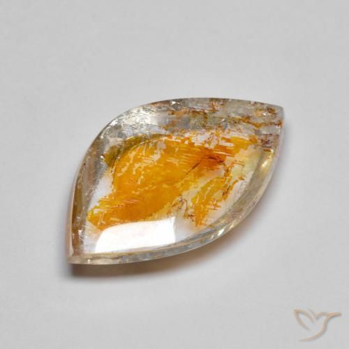 Quartz avec marcassite Multicolore naturelle Fantaisie, 9.60 ct, Transparent