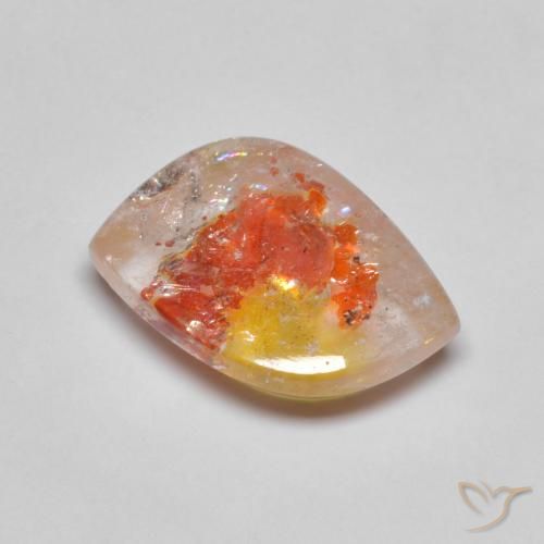 Quartz avec marcassite multicolore naturelle forme fantaisie, 5,96 ct, transparent