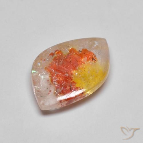 Quartz avec marcassite multicolore naturelle forme fantaisie, 5,96 ct, transparent