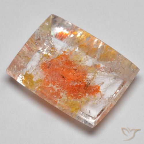 Quartz avec marcassite Multicolore naturelle Baquette, 19.23 ct, Transparent