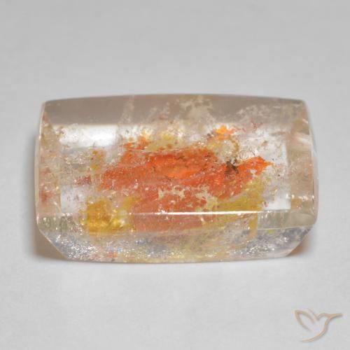 Quartz avec marcassite Multicolore naturelle Baquette, 19.23 ct, Transparent