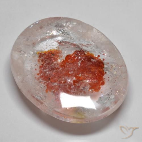 Quartz avec marcassite Multicolore naturelle ovale, 44.02 ct, Transparent