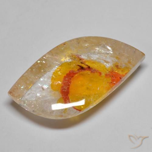 Quartz avec marcassite Multicolore naturelle Fantaisie, 26.91 ct, Transparent