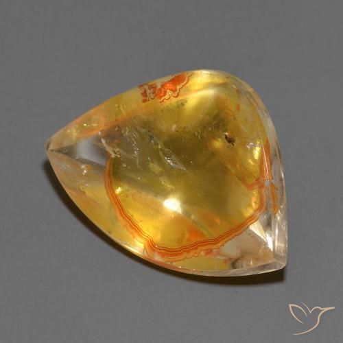Quartz avec marcassite Multicolore naturelle Fantaisie, 14.92 ct, Transparent