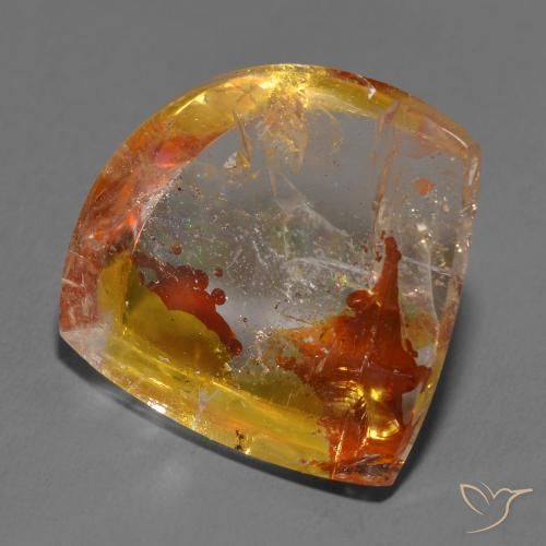 Quartz avec marcassite Multicolore naturelle Fantaisie, 12.42 ct, Transparent
