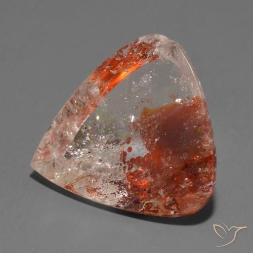 Quartz avec marcassite Multicolore naturelle En forme de poire, 18.57 ct, Transparent